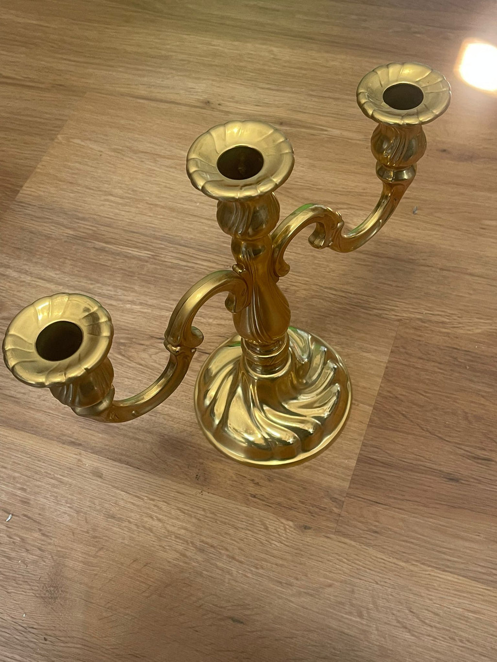 3-armiger Kerzenständer BMF Nagel Made in W.-Germany ca. 27 cm Metall