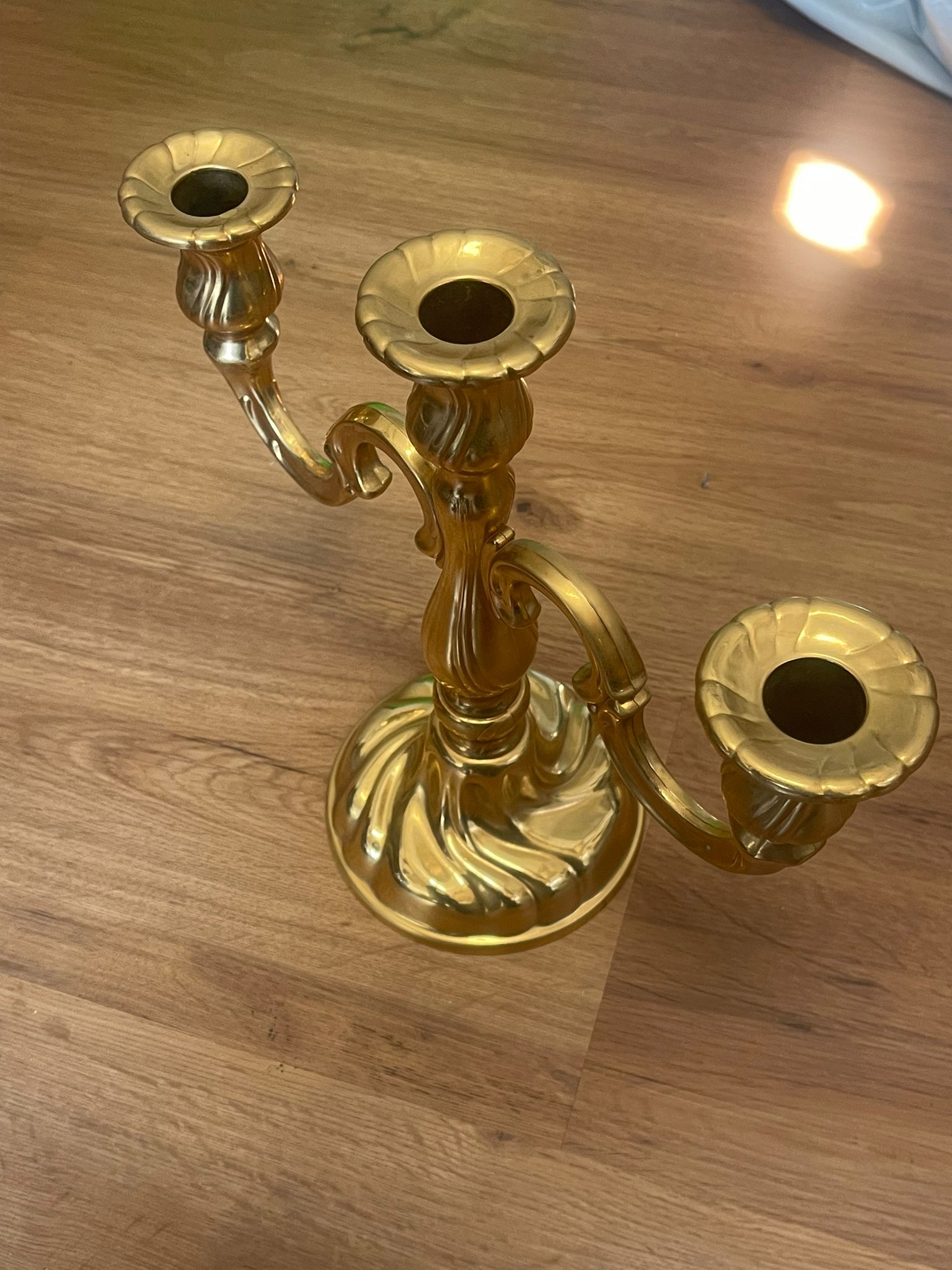 3-armiger Kerzenständer BMF Nagel Made in W.-Germany ca. 27 cm Metall