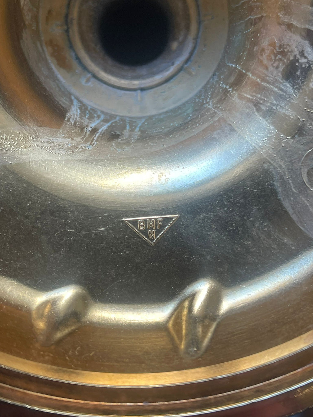 3-armiger Kerzenständer BMF Nagel Made in W.-Germany ca. 27 cm Metall