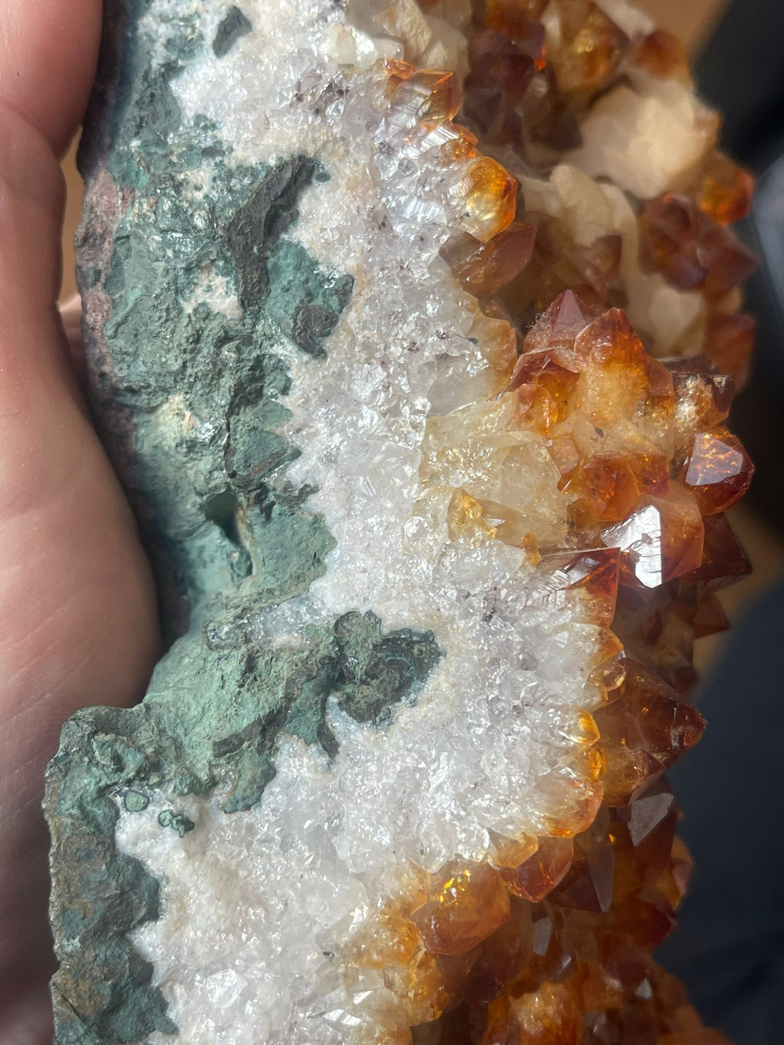 Citrin Mineralstufe / Druse ca. 20 cm hoch 1,7 kg dekorativer Sammler Mineralstein