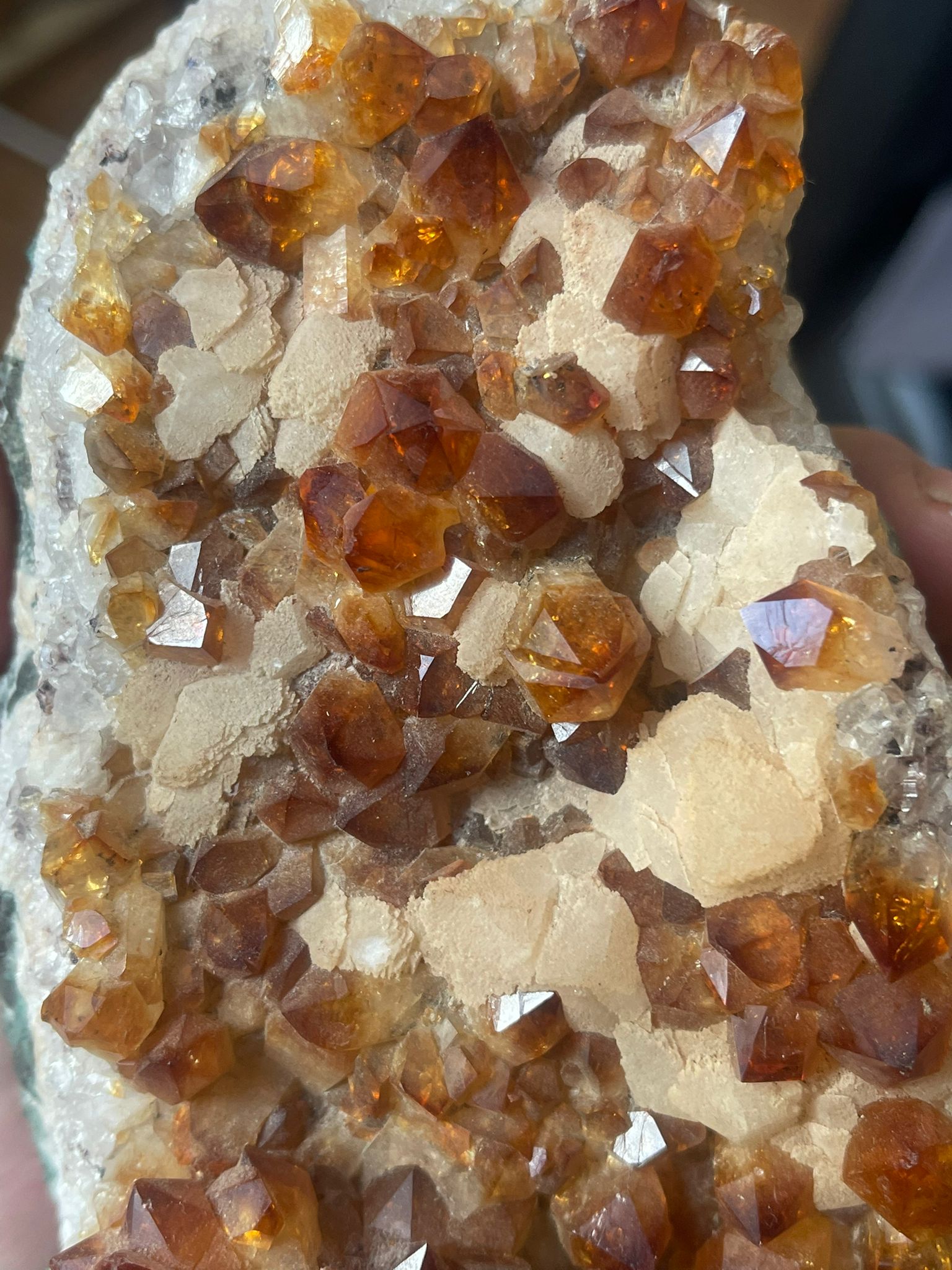 Citrin Mineralstufe / Druse ca. 20 cm hoch 1,7 kg dekorativer Sammler Mineralstein