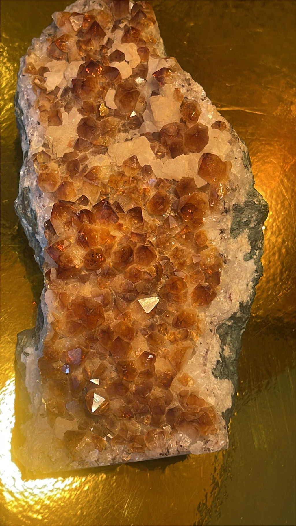 Citrin Mineralstufe / Druse ca. 20 cm hoch 1,7 kg dekorativer Sammler Mineralstein