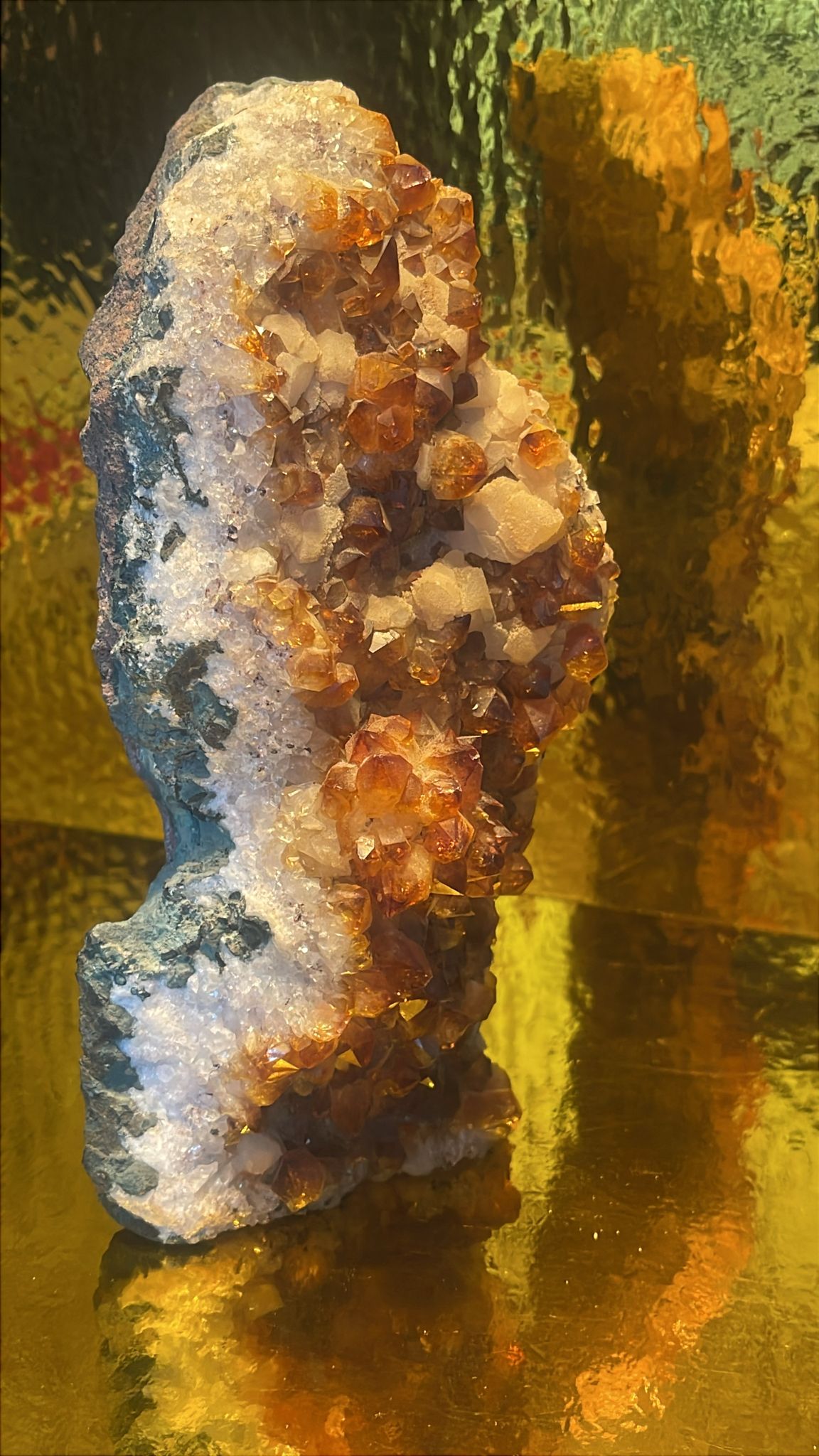 Citrin Mineralstufe / Druse ca. 20 cm hoch 1,7 kg dekorativer Sammler Mineralstein