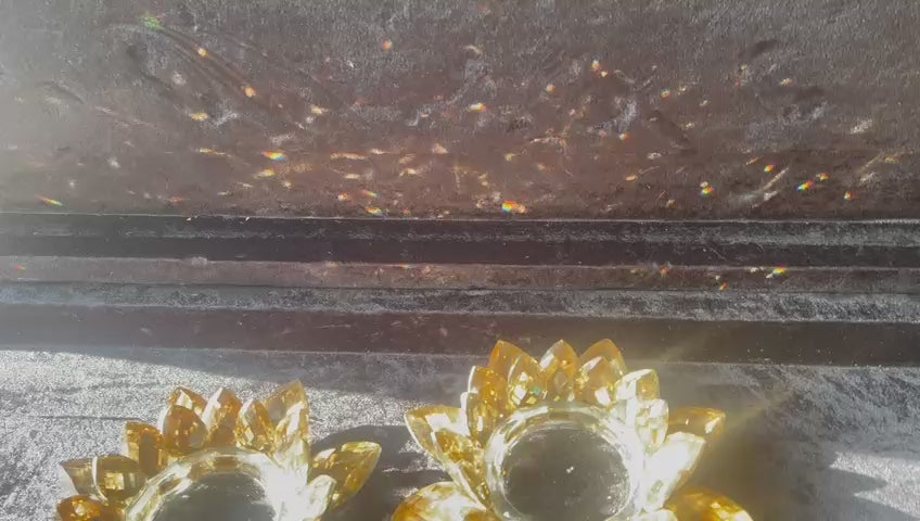 2 x Kritall Kerzenhalter